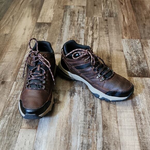 Skechers Mens Ralcon-Emil Ankle Boots Size 10 Chocolate 204482 Water Repellent‎